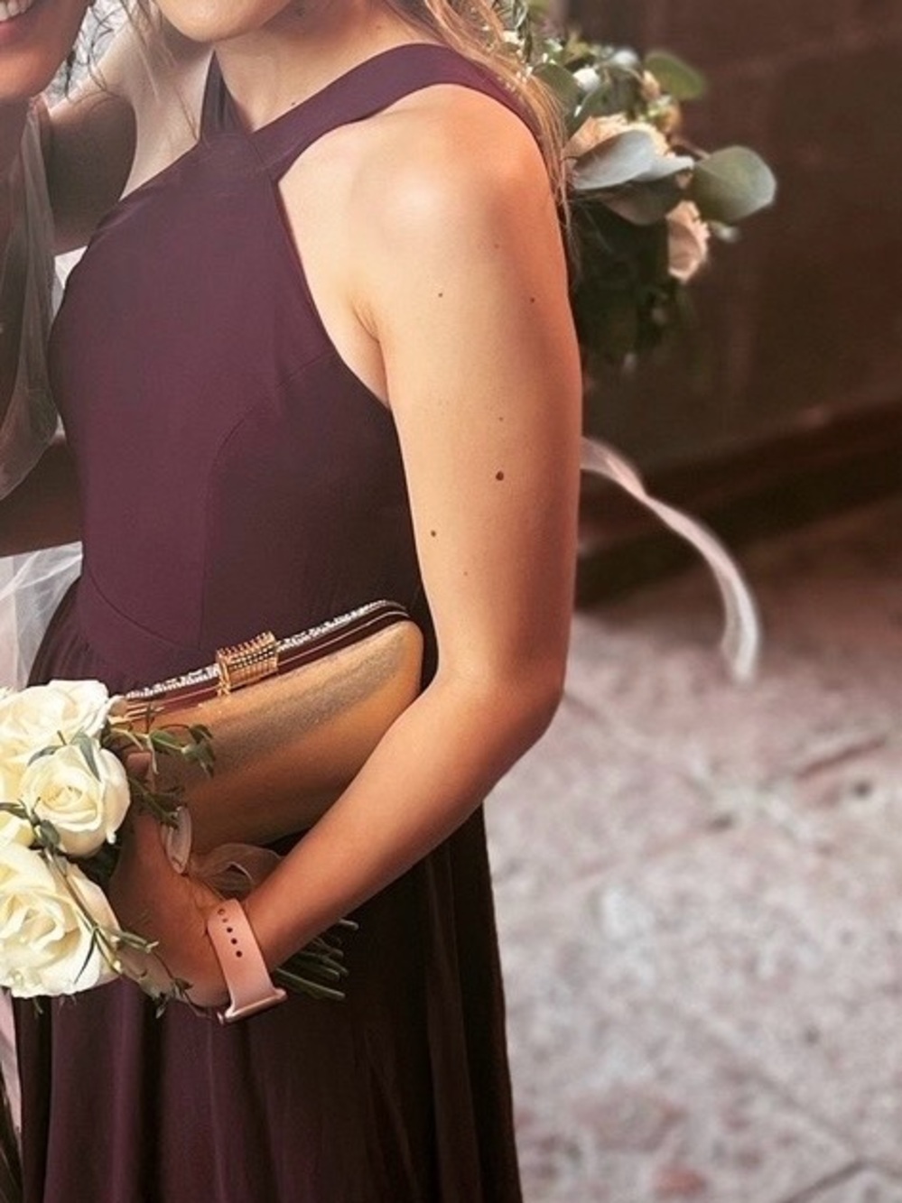 Burgundy bridesmaid dress size small